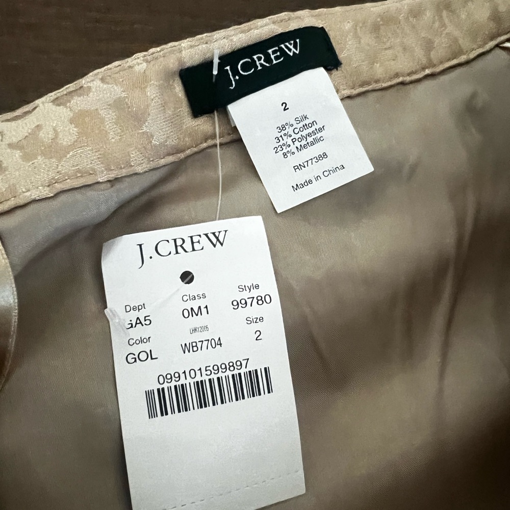 J. Crew Cream Textured Circle Skirt - Picture 4 of 6